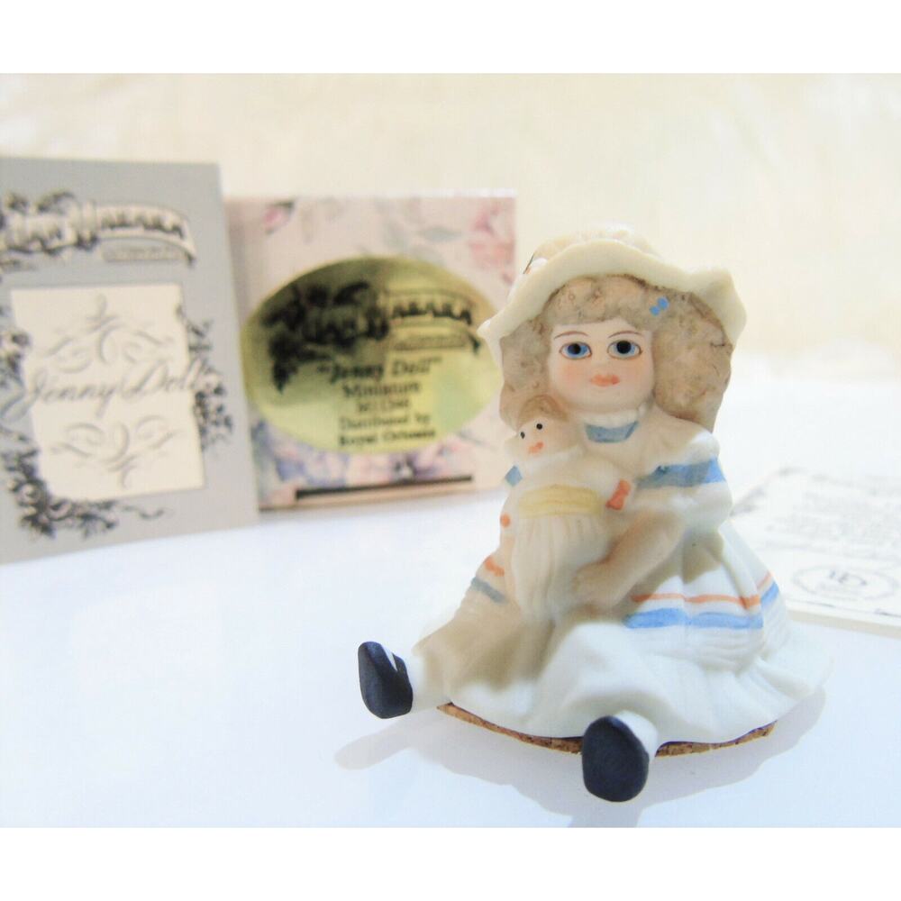 Jan Hagara Jenny Doll 1.5" Miniature Porcelain Figurine LE Bye Lo Baby Box New